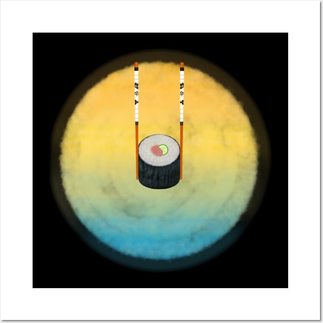 Sushi And Sunshine, Sushi Roll Obverse The Sunshine Wall Art by MoMido